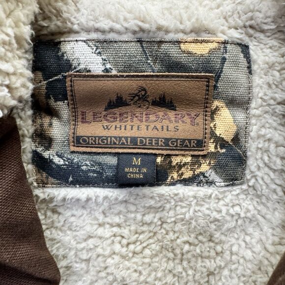 Legendary Whitetails Jacket Women's Medium Canvas Sherpa Lined - Picture 7 of 10